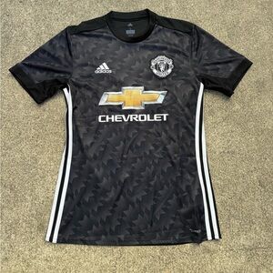 Manchester United Jersey Small Black 2017/18 Away Soccer Adidas